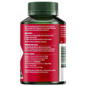 (PRE ORDER) Nature's Own Mega Magnesium With Vitamin D3 100 Tablets shelf life 2yrs